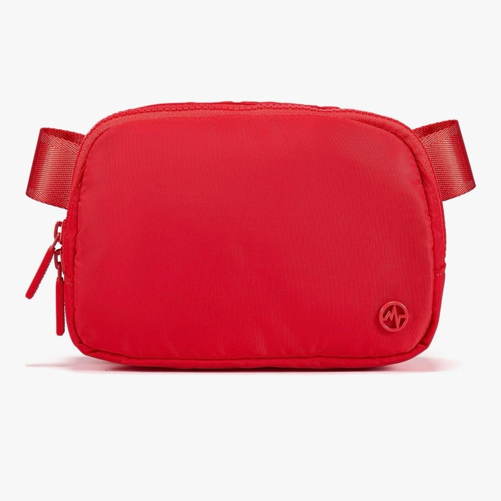 Red Nylon Belt Bag